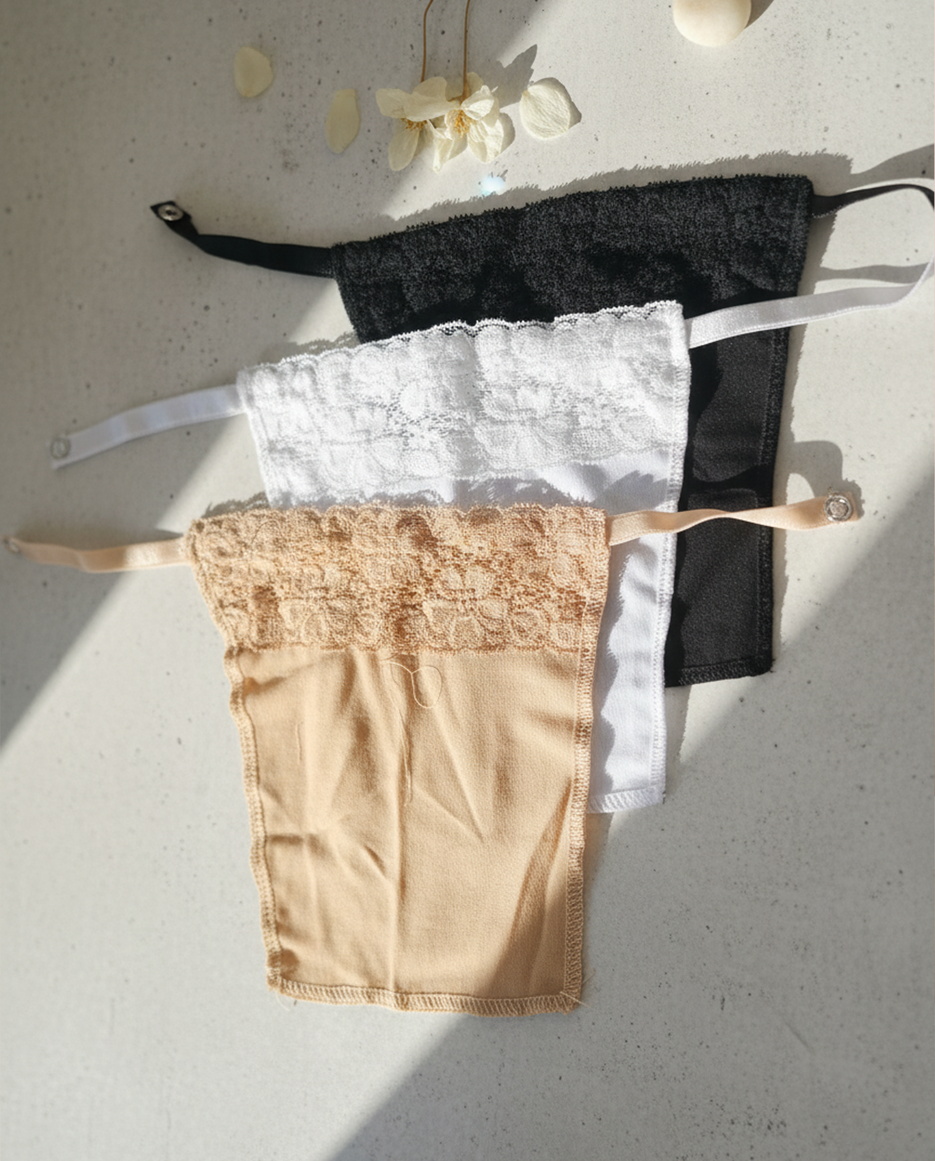 Clip-On Lace Camisole Insert – Deep Neck Coverage | Set of 3 | ve1gib-3k.myshopify.com