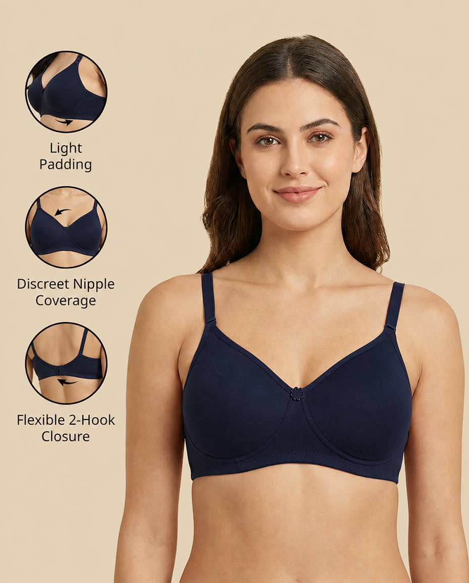 Cotton Padded Bra – Everyday Essential | Pack of 3 | ve1gib-3k.myshopify.com