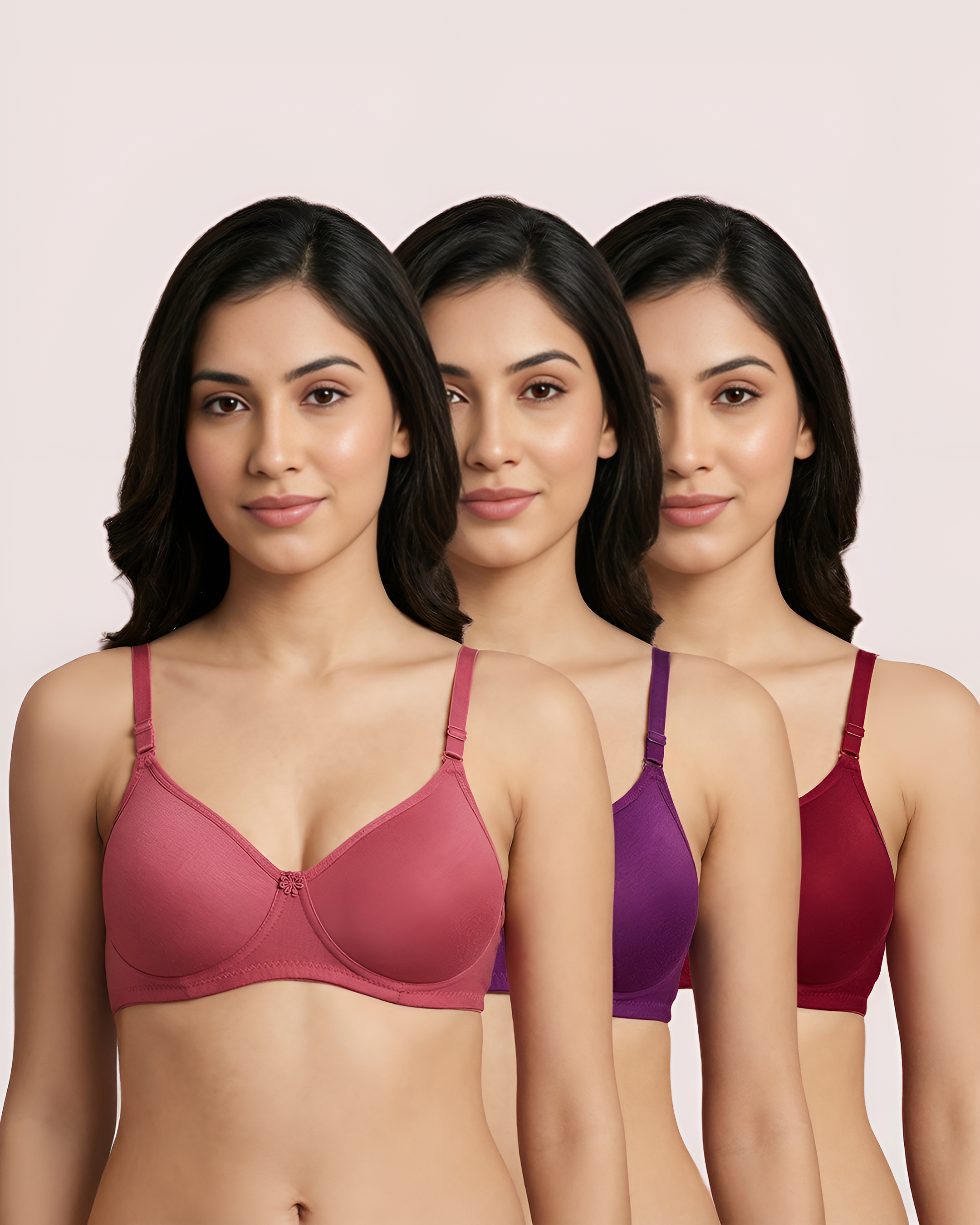 Cotton Padded Bra – Party Ready | Pack of 3 | ve1gib-3k.myshopify.com