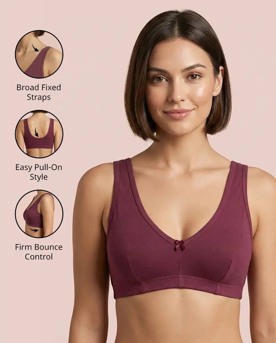 Cotton Sports Bra – Soft Stretch Comfort Fit | ve1gib-3k.myshopify.com