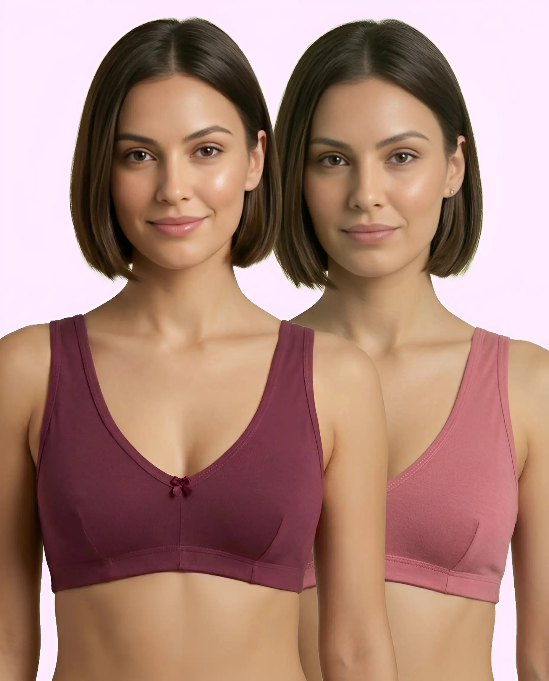 Sports Bra Duo – Luxe Petal (Purple + Rose Pink) | Pack of 2 | ve1gib-3k.myshopify.com