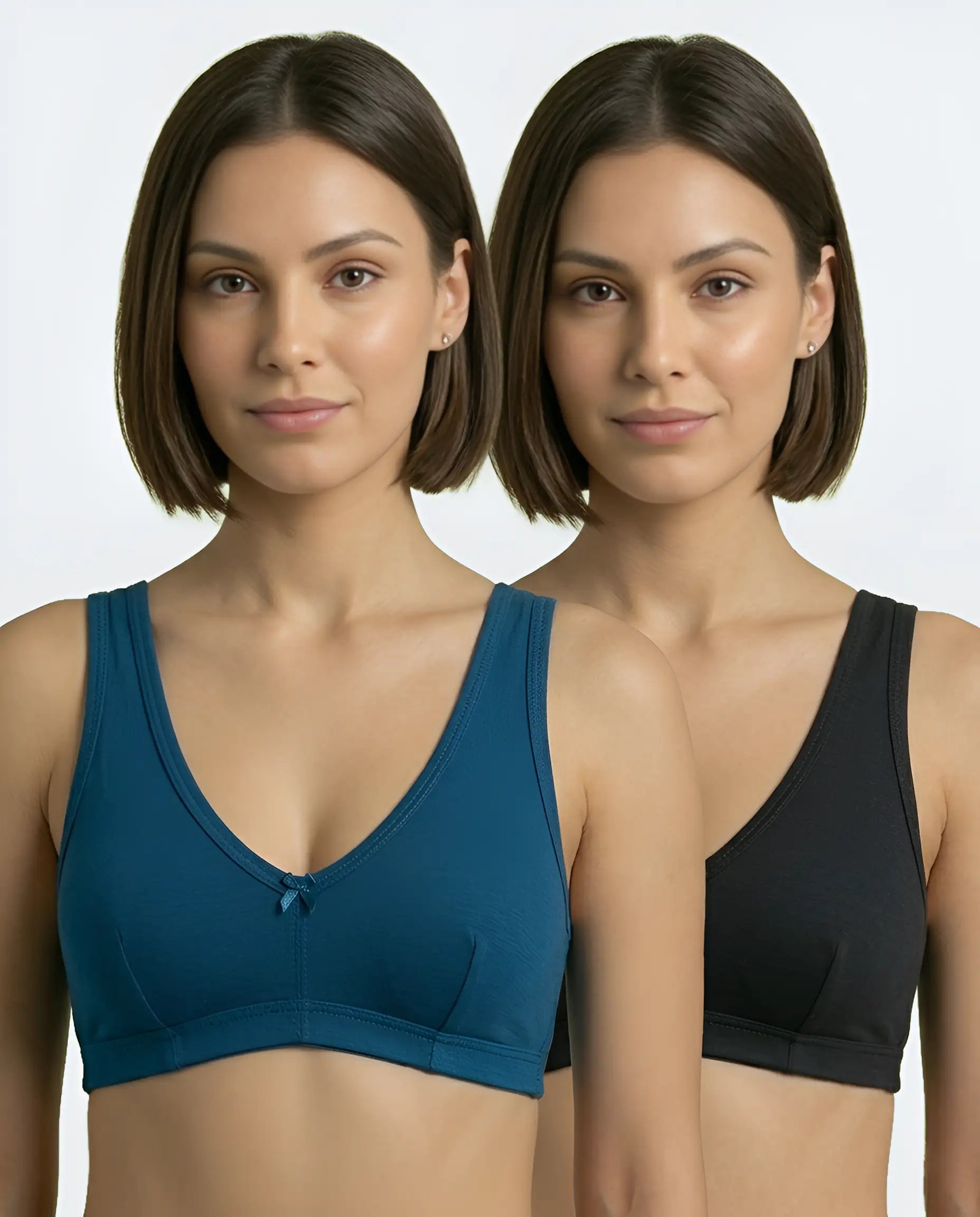 Sports Bra Duo – Midnight Royal (Black + Blue) | Pack of 2 | ve1gib-3k.myshopify.com