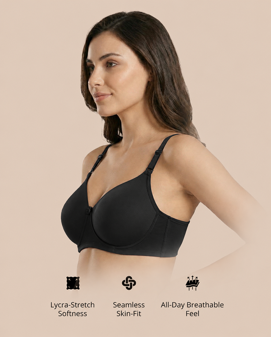 Stretch Lycra Padded Bra – Black & Honey Duo| Pack of 2 | ve1gib-3k.myshopify.com