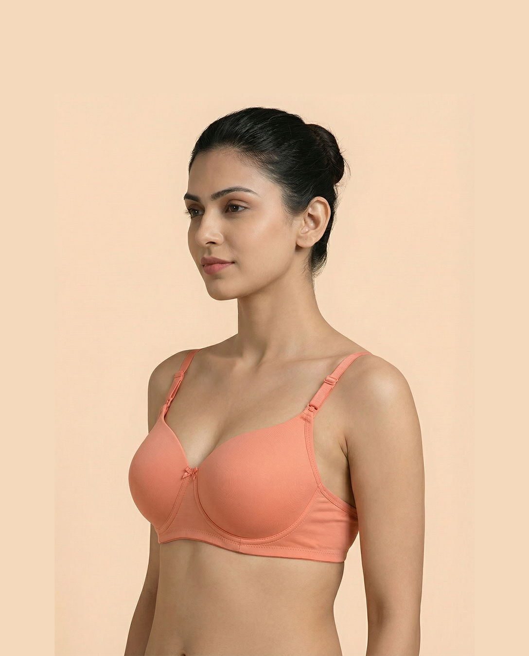 Stretch Lycra Padded Bra – Peach & sand Duo | Pack of 2 | ve1gib-3k.myshopify.com