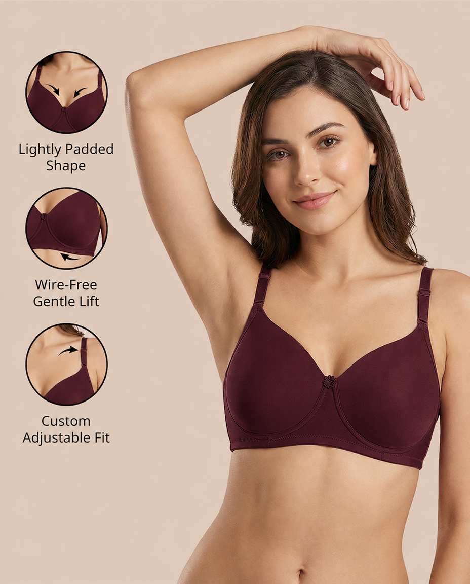 Stretch Lycra Padded Bra – Wine & Mocha Duo | Pack of 2 | ve1gib-3k.myshopify.com