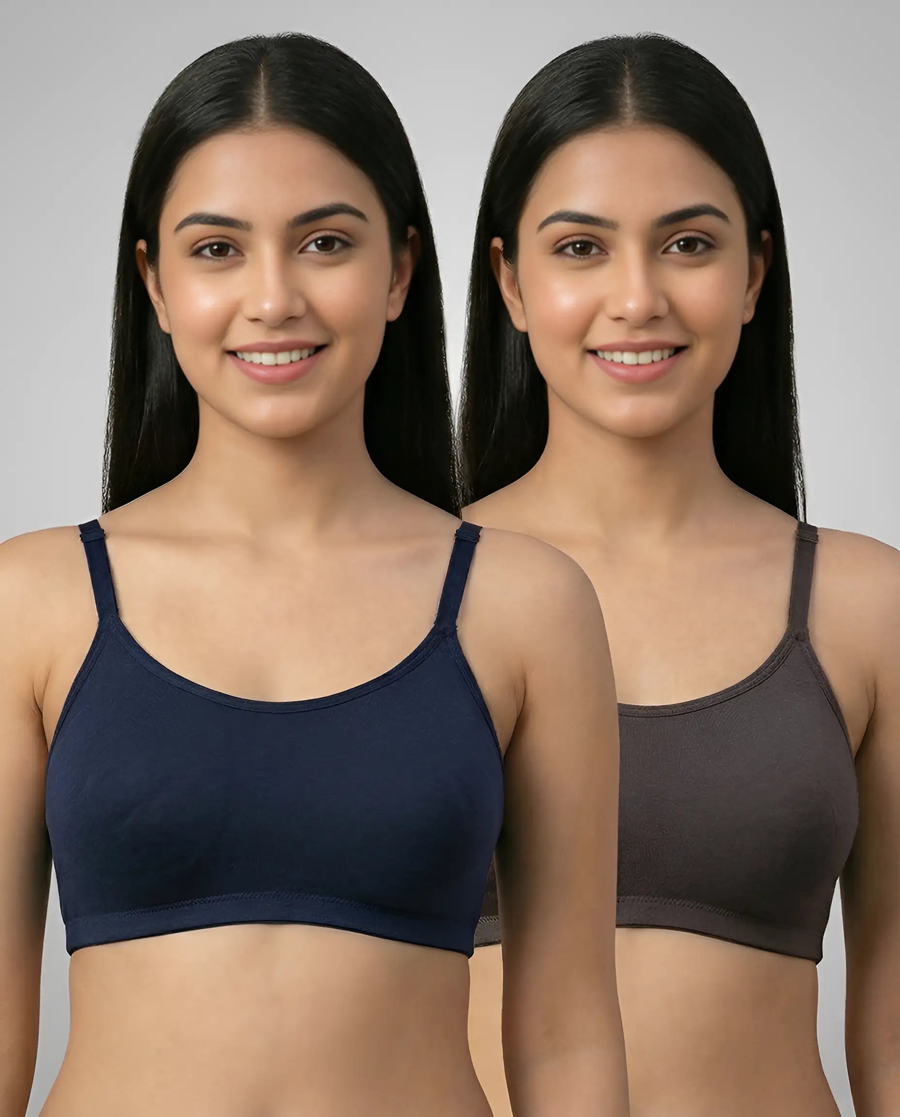 Underfold Cotton Bra – Daily Duo (Smoke + Navy) | Pack of 2 | ve1gib-3k.myshopify.com