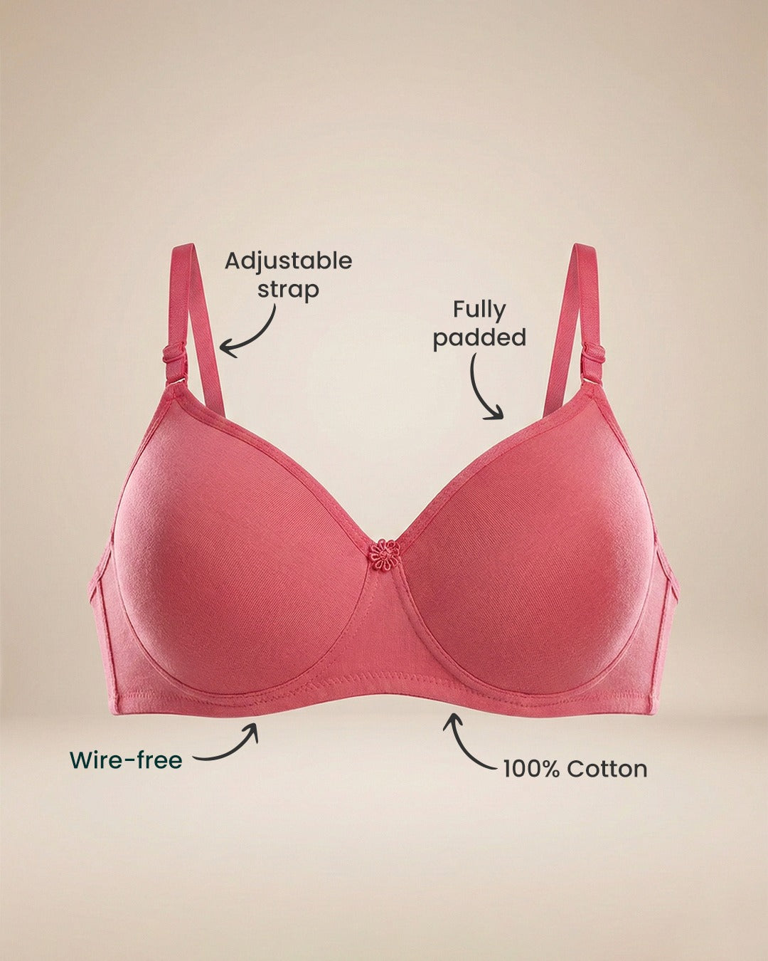 Cotton Padded Bra – Everyday Essential | Pack of 3