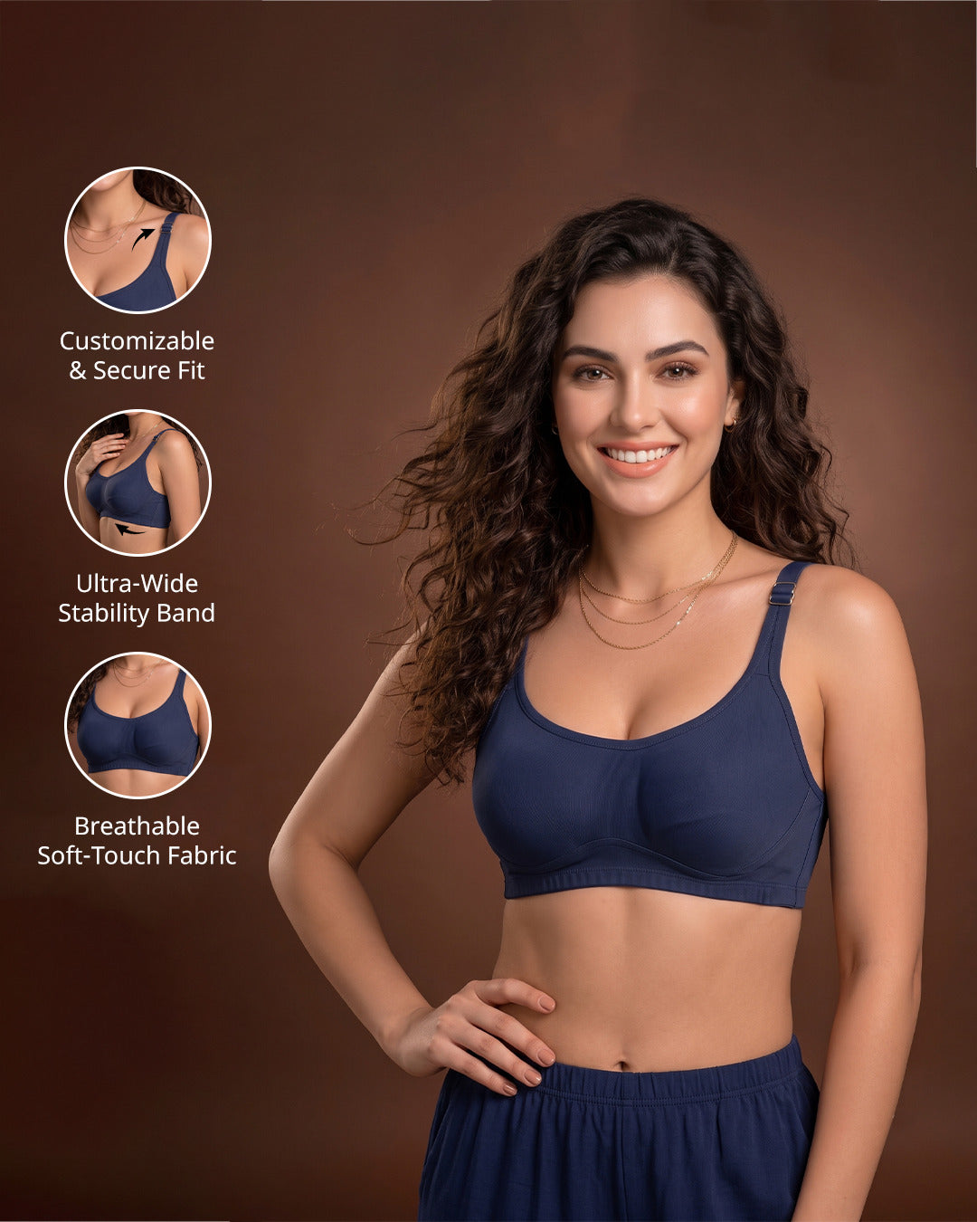 Plus Size Lightly Padded Bra | Ocean Bloom Duo | Pack of 2