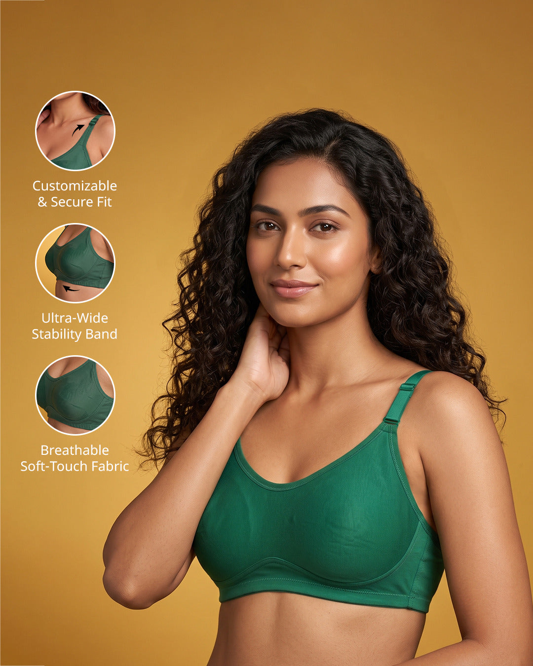 Plus Size Lightly Padded Bra | Forest Flame Duo | Pack of 2
