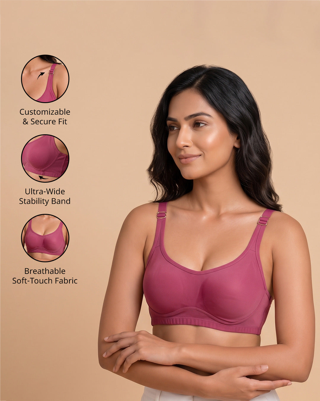 Plus Size Lightly Padded Bra | Ocean Bloom Duo | Pack of 2