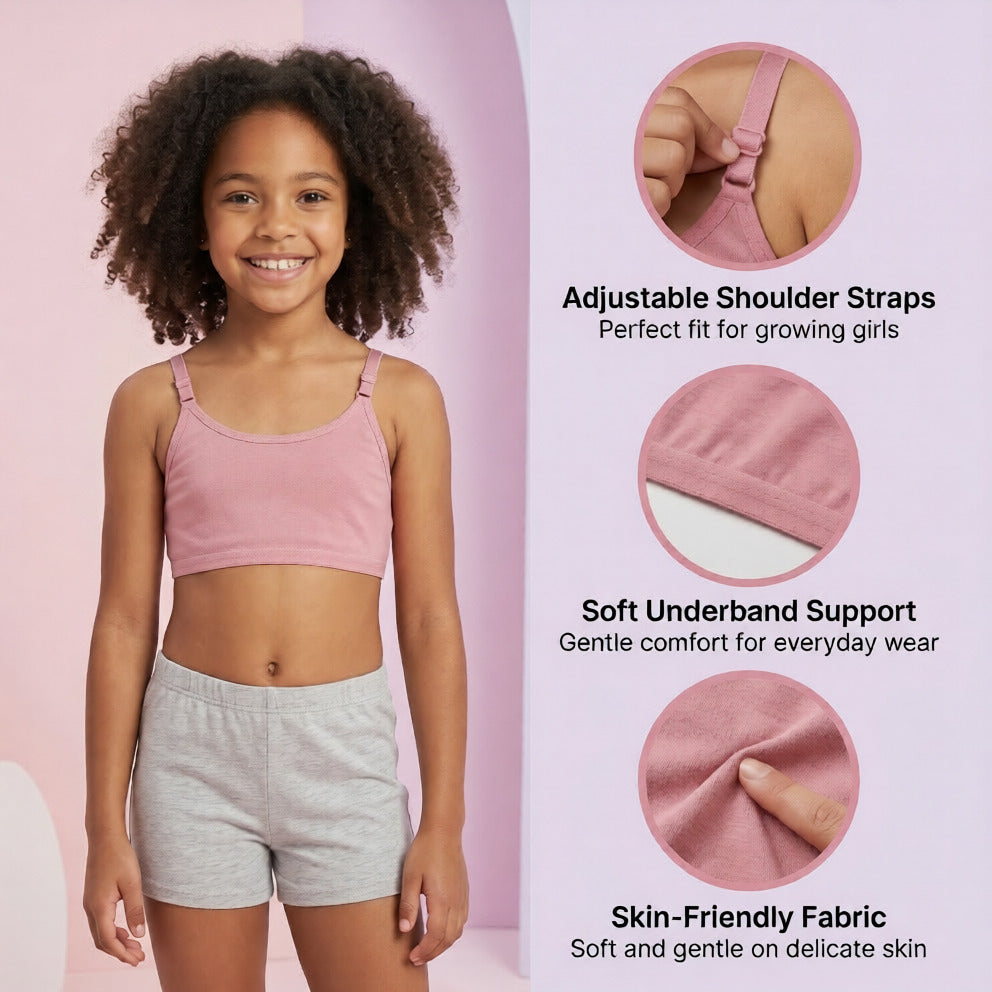 Beginner Bra Combo Pack of 3 for Girls & Women | Soft Stretch Everyday Bras