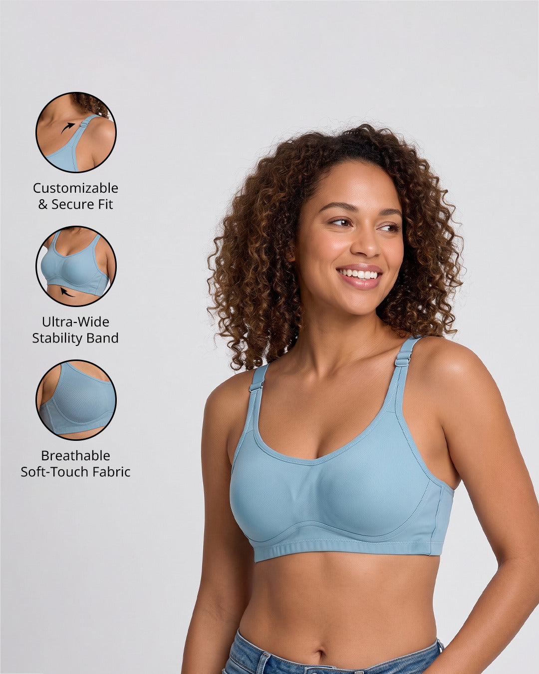 Plus Size Lightly Padded Bra | Midnight Sky Duo | Pack of 2