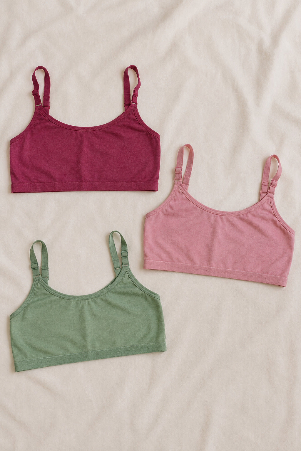 Beginner Bra Combo Pack of 3 for Girls & Women | Soft Stretch Everyday Bras