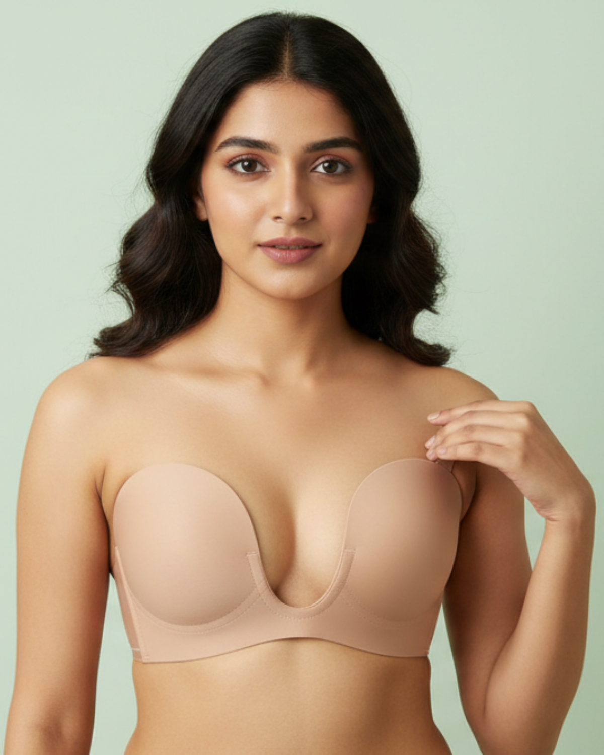 U-Plunge Strapless C Cup Bra – Deep Neck Invisible Support