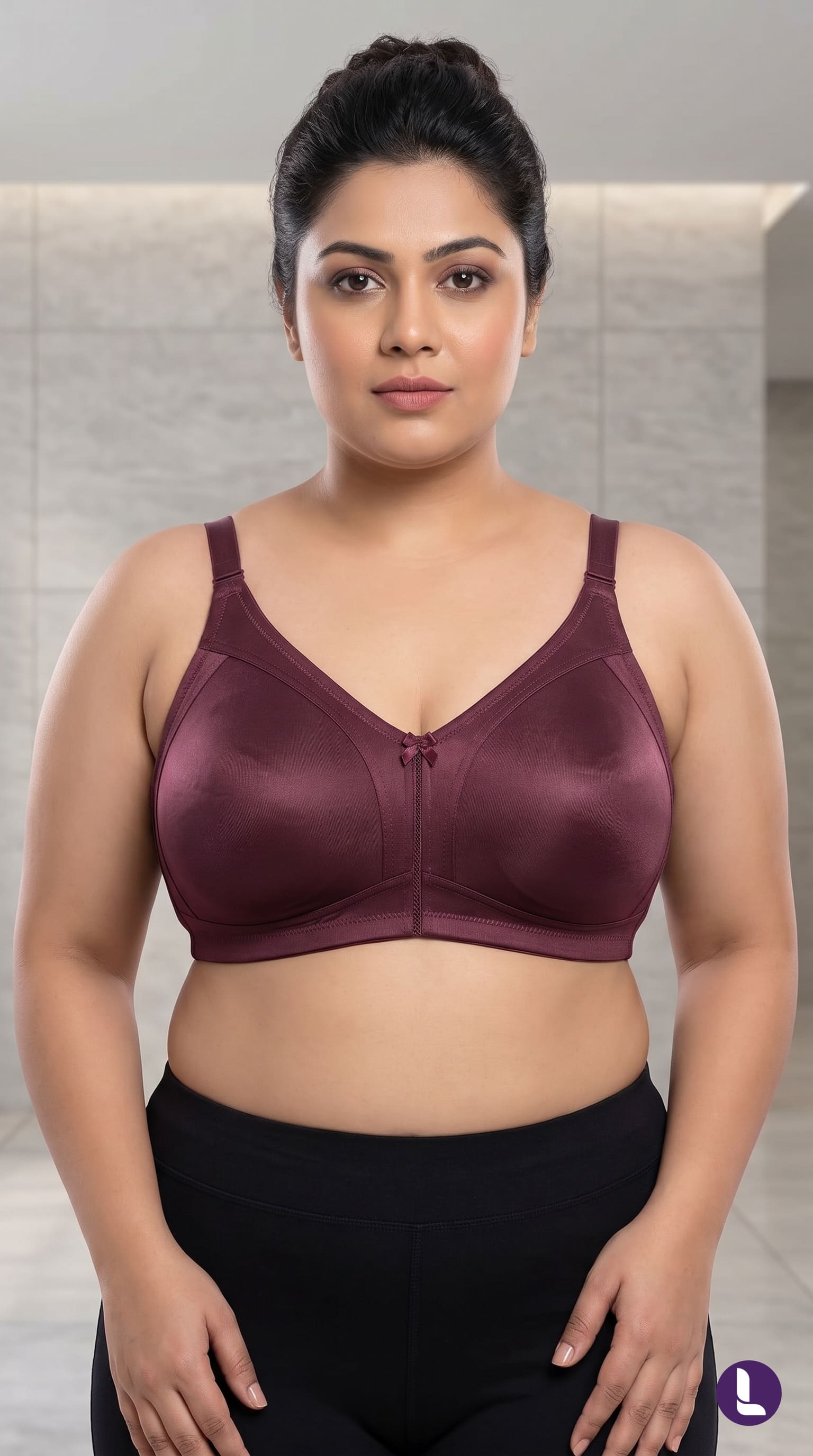 Full Coverage  Premium  Wire-Free Bra Combo Pack of 2 – Blue Slate & Wine Velvet